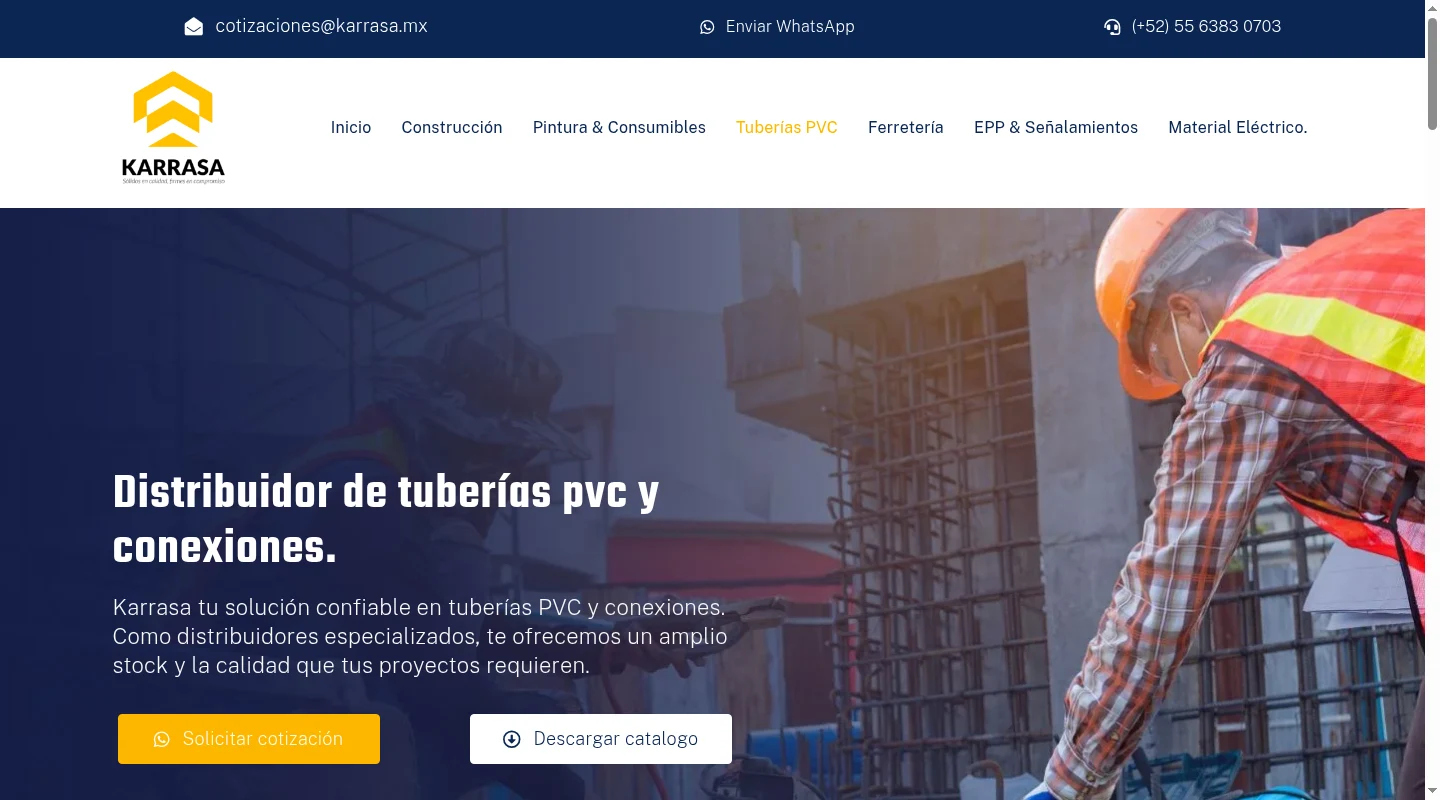 Karrasa: Tuberías PVC