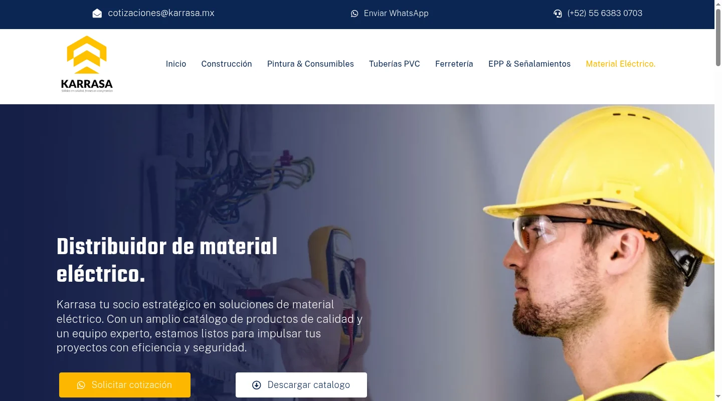 Karrasa: Material eléctrico